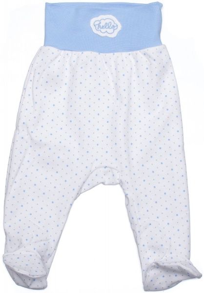 Ползунки для мальчиков Baby Veres Hello Bunny р.74 бело-голубой 