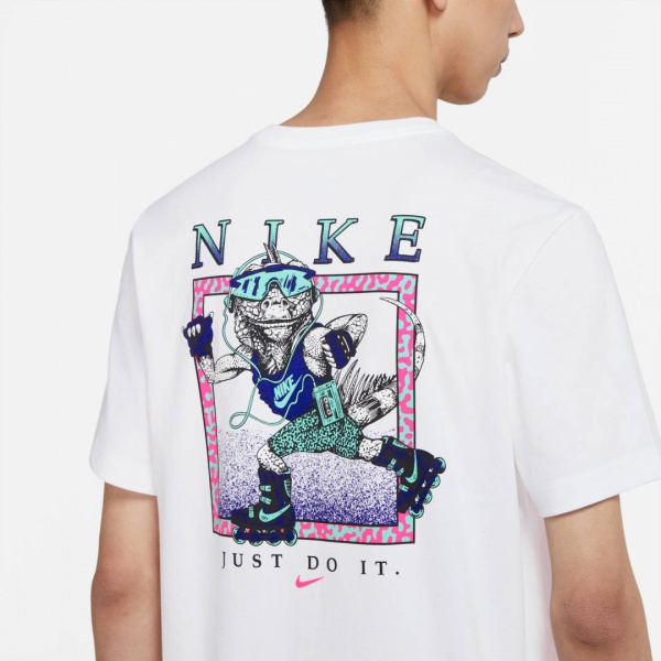 Футболка Nike M NSW TEE BEACH ROLLERBLADER DD1284-100 р.M бірюзовий