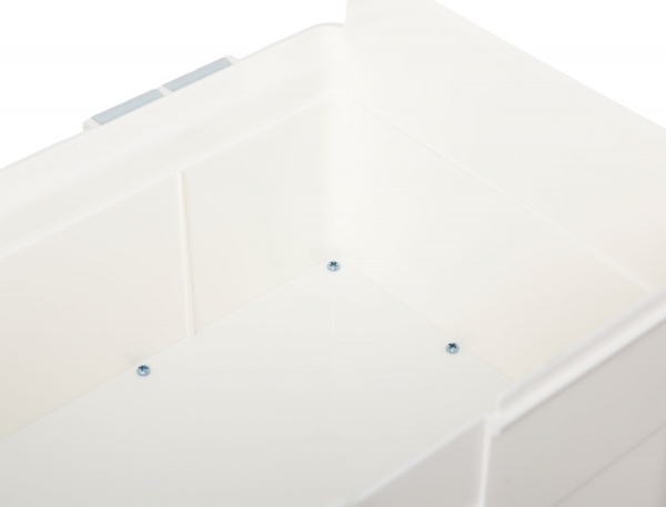 Органайзер для косметики многоуровневый с ящиками 32х20х25 см бело-голубой 