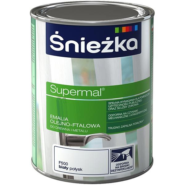 Эмаль Sniezka масляно-фталевая Supermal белый глянец 0,4л