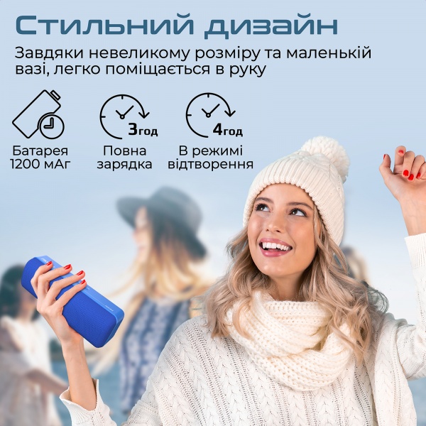 Акустична система Promate 2.0 blue Capsule-2 6 Вт