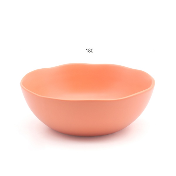 Тарелка глубокая Совершенство 18 см розовая MVM