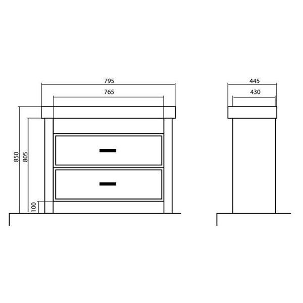Тумба с умывальником Аква-Родос Лотос 100 Frame 100 см
