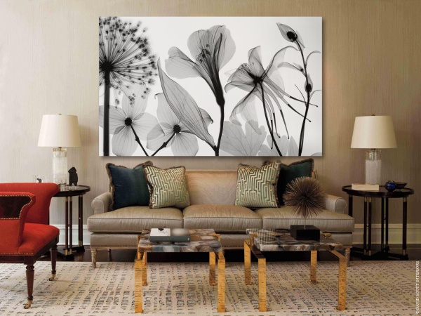 Картина на холсте Black flower (без рамы) 55x80 см ТЕРРАВОЛ 