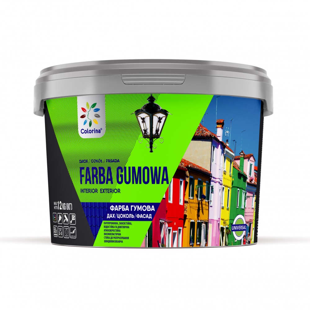 Фарба гумова COLORINA мат бежевий 3,6кг