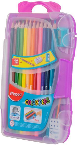 Олівці кольорові з чинкою та гумкою COLOR Smart Box MP832032 6 Maped
