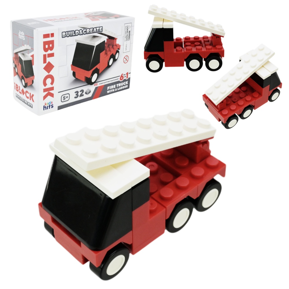 Игрушка-конструктор Iblock Kids hits JUNIOR Пожарная (в ассортименте) KH51/004