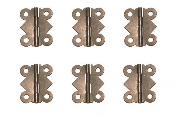 Петля декоративна фігурна стара латунь 25х22 мм 4 шт. 