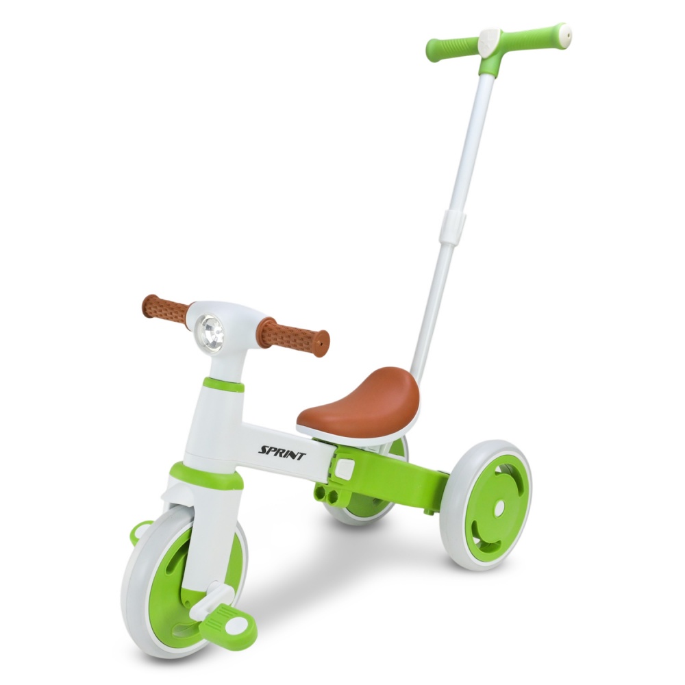 Велосипед трехколесный Shantou с родительской ручкой зеленый TR2605