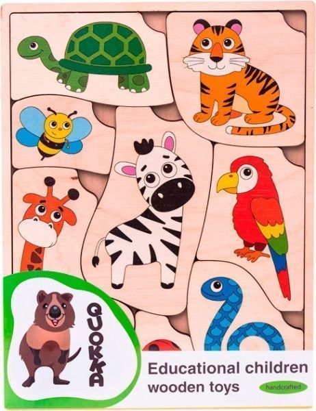 Пазл-вкладыш Quokka логический У кого какая кожа? (4820217310176)