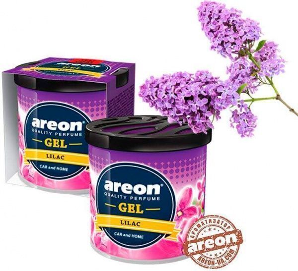 Ароматизатор на панель приладів АРЕОН гель консерва Бузок