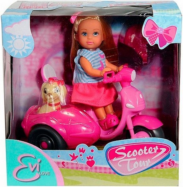 Кукла Steffi & Evi Love Прогулка на скутере с собачкой 5736584