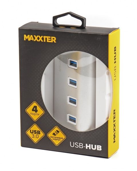USB-хаб Maxxter HU3A-4P-01 USB 3.0 Type-A на 4 порта