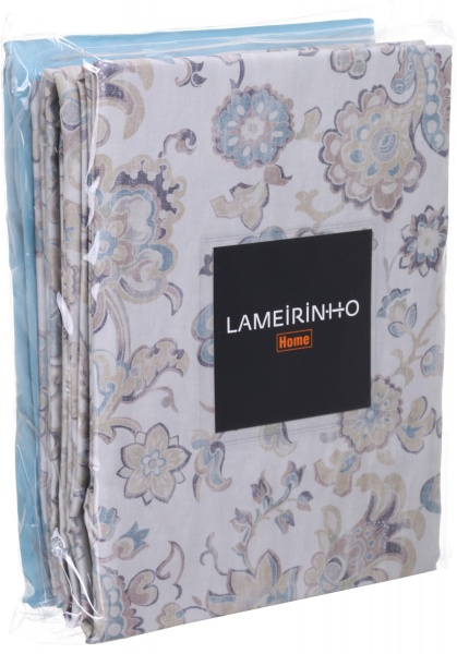 Комплект постельного белья Aveiro семейный голубой с рисунком Lameirinho 