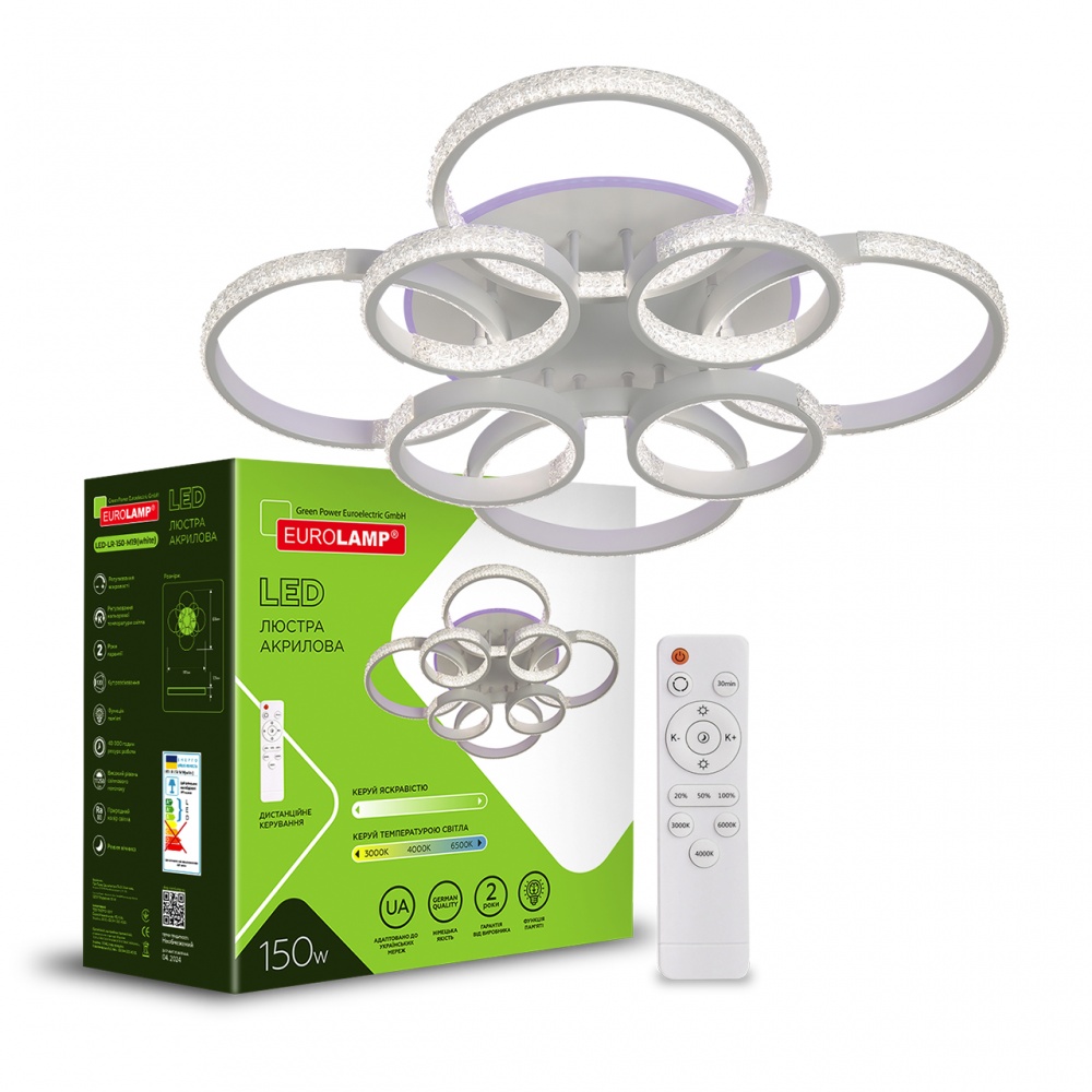 Люстра потолочная Eurolamp 150 Вт LED-модуль белый LED-LR-150-M19(white)