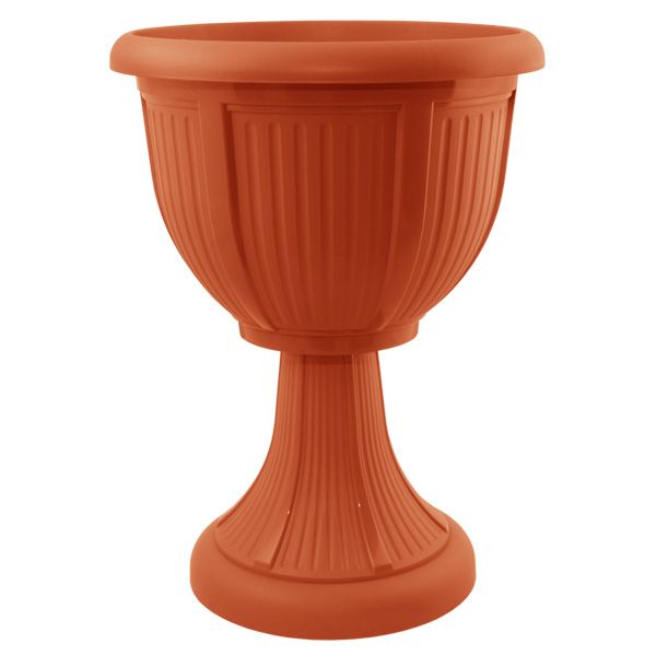 Вазон пластиковий Алеана Леон глибокий круглий 6л теракот (114008) 