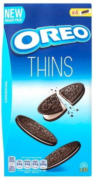 Печенье OREO тонкое с какао и крем начинкой ваниль вкус 192 г 