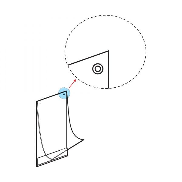 Карман подвесной A4 с двумя металлическими люверсами