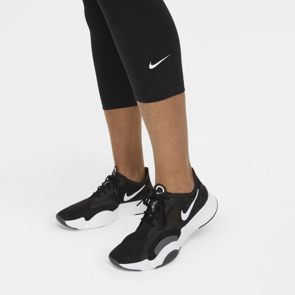 Лосины Nike W NK ONE DF MR CRP T DD0245-010 р.XS черный