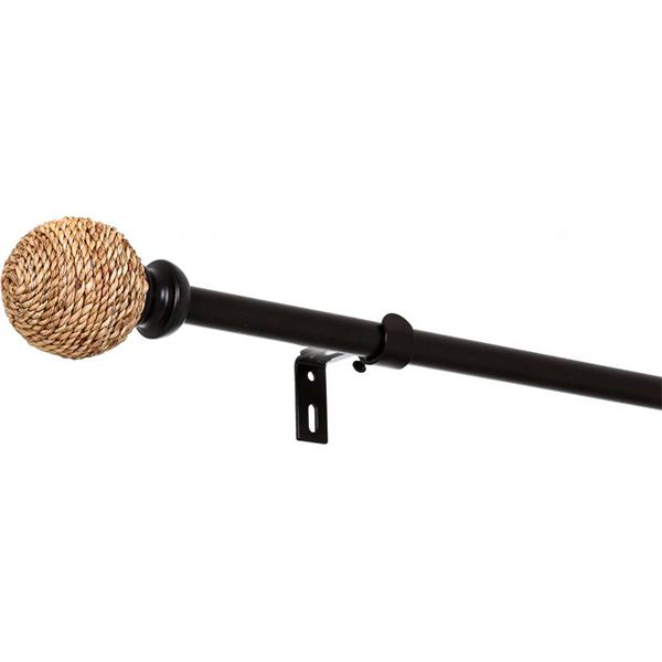 Карниз Bella Vita Шар плетений 1 одинарний укомплектований d16/19 мм 160 см бежевий 