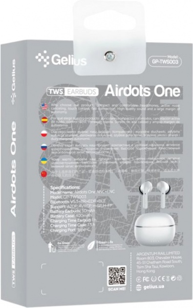 Навушники Gelius Pro Airdots One GP-TWS003 white (GP-TWS003) 