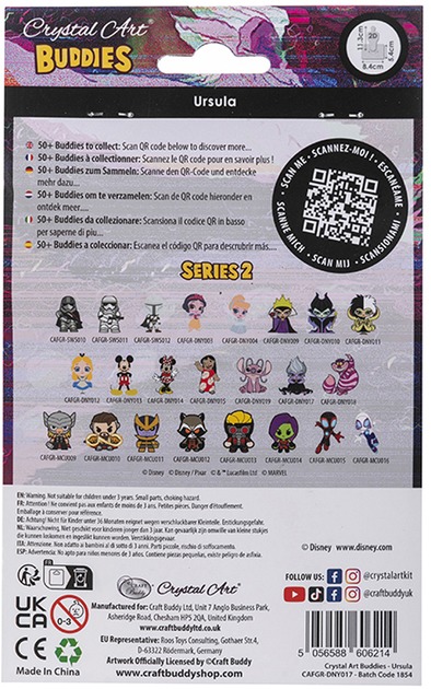 Набір для творчості Crystal Art Art Buddies Урсула CAFGR-DNY017