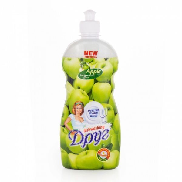 Средство для ручного мытья посуды Друг Яблоко с глицерином 0,5л