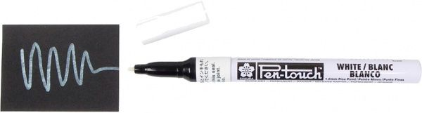 Маркер Sakura Pen-Touch тонкий FINE 1 мм 42300(SE) білий 