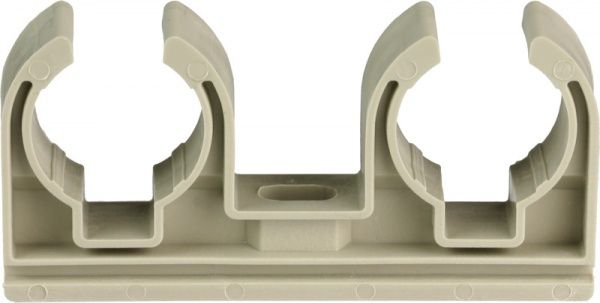 Кліпса Lion 25 мм подвійна Classic для кріпле я поліпропіленової труби 4 шт