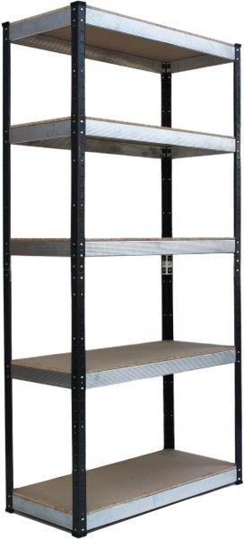 Стеллаж металлический 5 полок 1800x810x410 мм антрацитово-серый