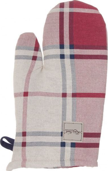 Варежка-прихватка Шарлотта клетка 16x33 см бежево-красный La Nuit 