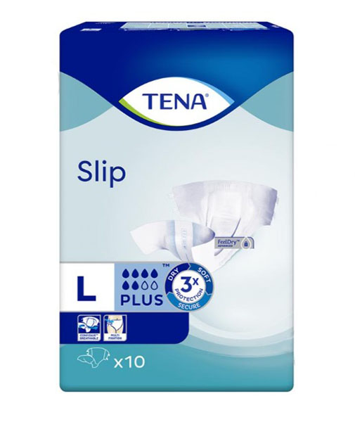 Подгузники для взрослых Tena Slip Plus Large 100-150 см 10 шт.