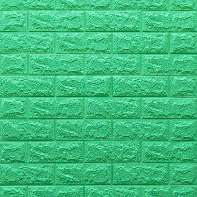 3D-панель з ПВХ самоклейна Sticker Wall цегла м'ятна 700х770х3 мм (012-3)