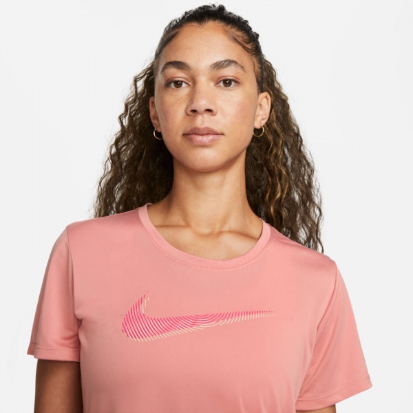 Футболка Nike W NK DF SWOOSH HBR SS TOP FB4696-618 р.XS рожевий