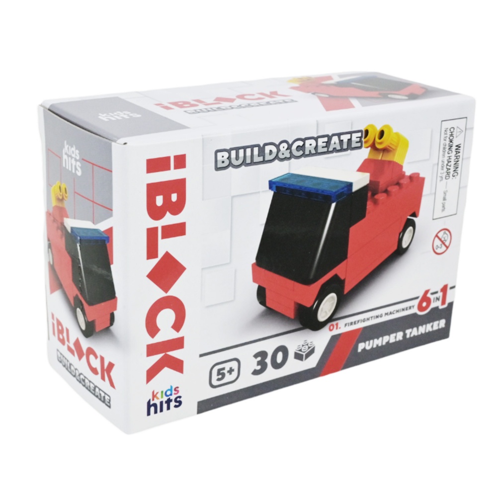 Игрушка-конструктор Iblock Kids hits JUNIOR Пожарная (в ассортименте) KH51/004