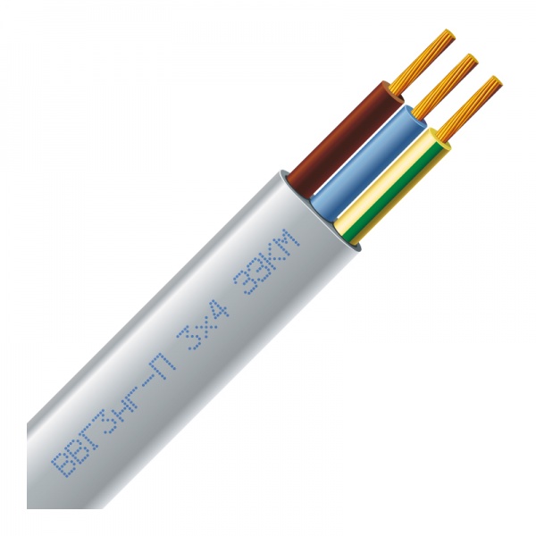 Кабель силовий багатожильний ЗЗКМ ВВГ-п нгд 3х4,0 мідь 