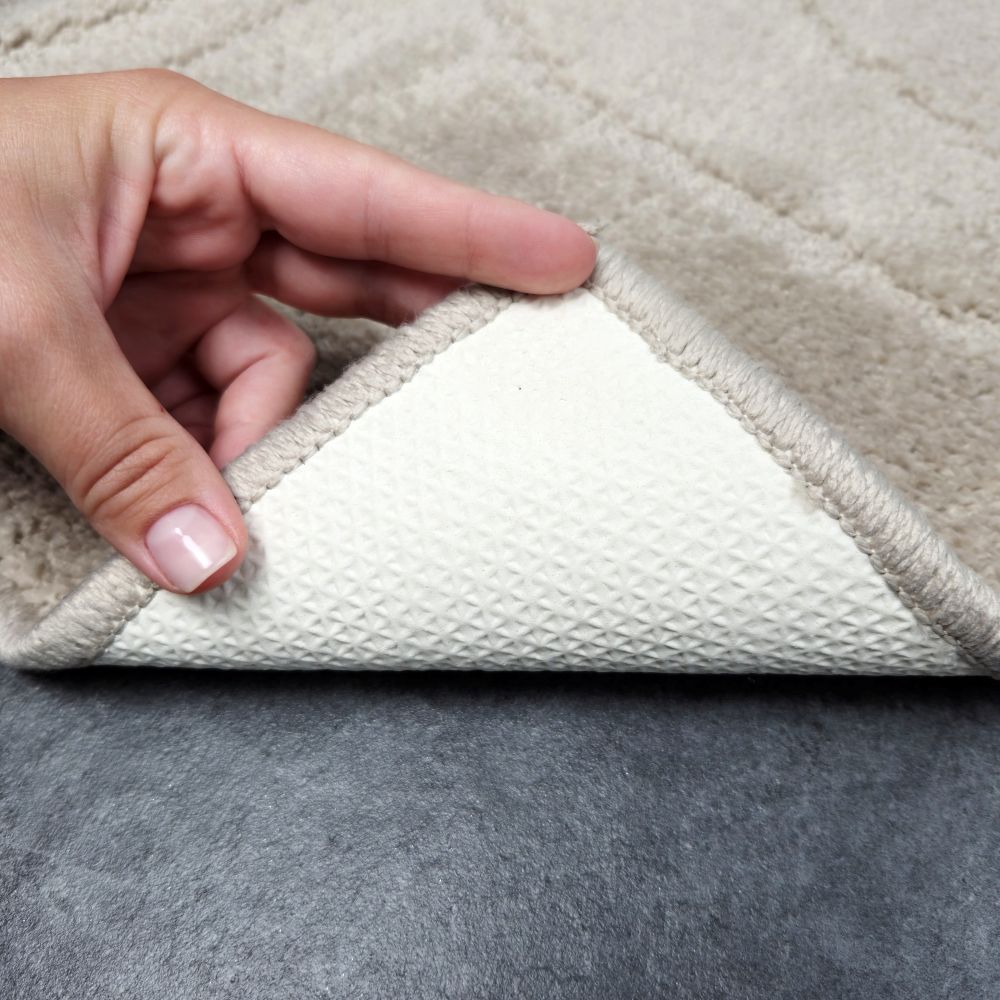 Набір килимків Dariana Joy 57x100 см + 57x50 см бежевий геометрія