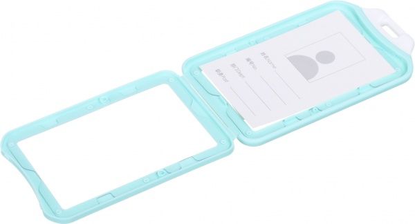 Бейдж вертикальный бирюзовый 11,5x7 см