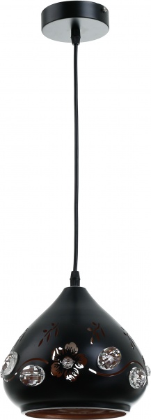 Світильник підвісний Focus Light 1x60 Вт E27 чорний із золотистим P6855/1 