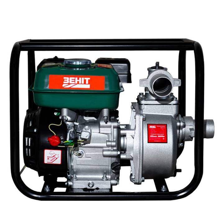 Мотопомпа бензиновая Зеніт ЗМП-50 v2.0 2 дюйма 23м подъем 7м забор 196 см³