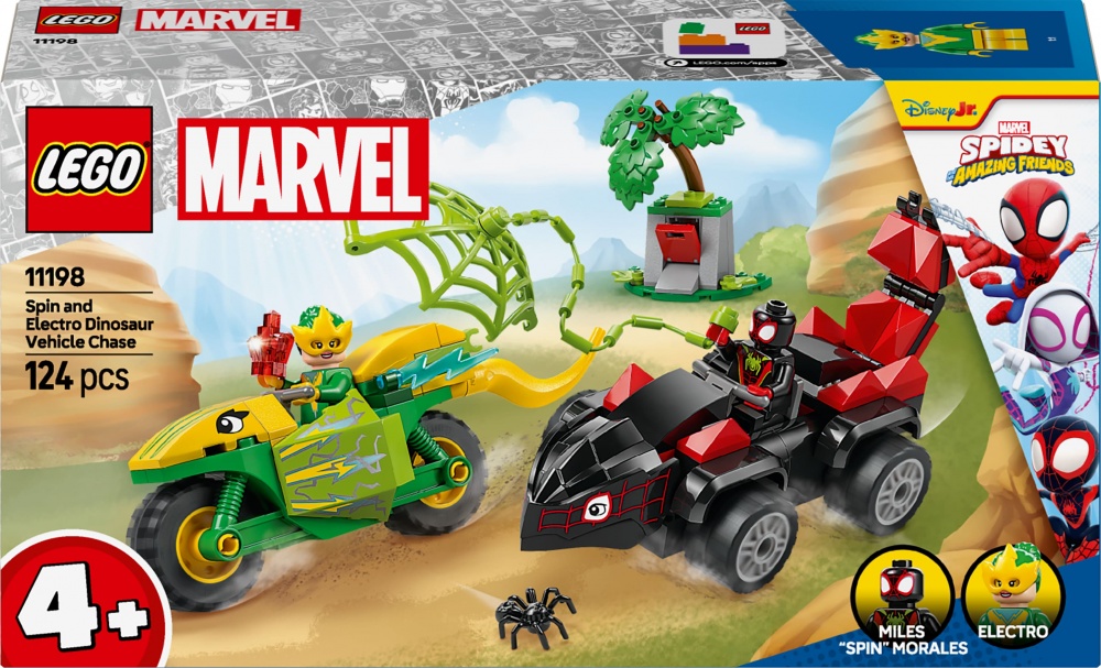 Конструктор LEGO Super Heroes Marvel Перегони на електромобілях з динозаврами 11198