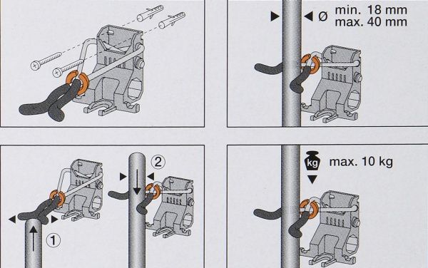Крепление Gardena к кронштейну для систем полива 03503-20