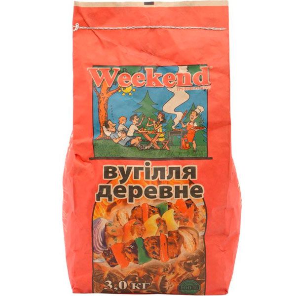 Уголь Weekend древесный 3 кг