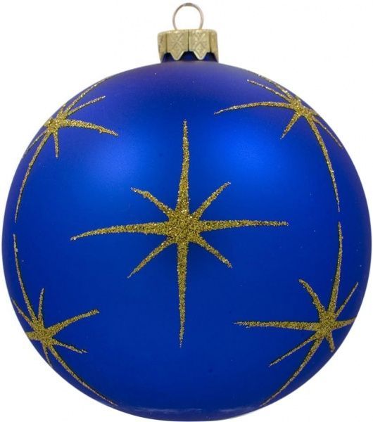 Шар стеклянный Святая семья d100 К-234-100 синий