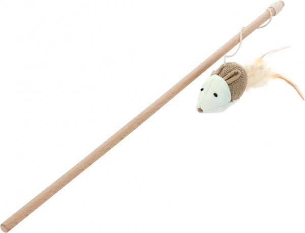 Игрушка для котов Trixie Палочка с джутовой мышкой 50 см 45804