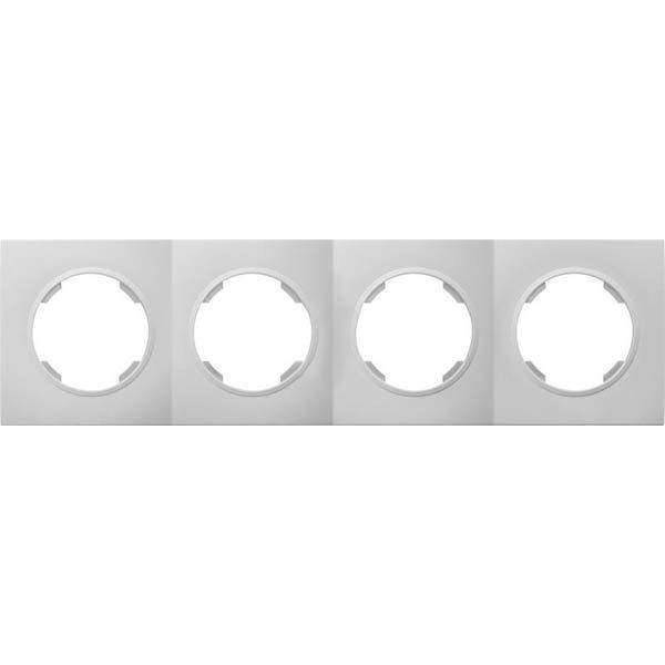 Рамка четырехместная HausMark Bela универсальная белый SNG-FRP.RD20G4-WH