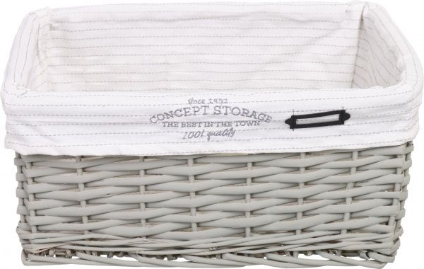 Кошик плетений Tony Bridge Basket з текстилем 40х30х18 см HQN20-4AB-3 