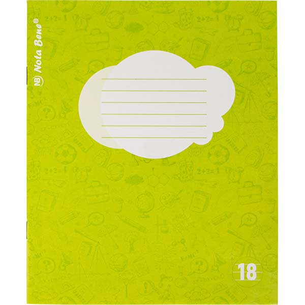 Тетрадь клетка Nota Bene фоновый 18 листов