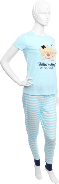 Комплект домашній La Nuit Bear р. L біло-блакитний 