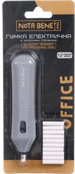 Ластик электрический с запасными стержнями 12 шт. Nota Bene